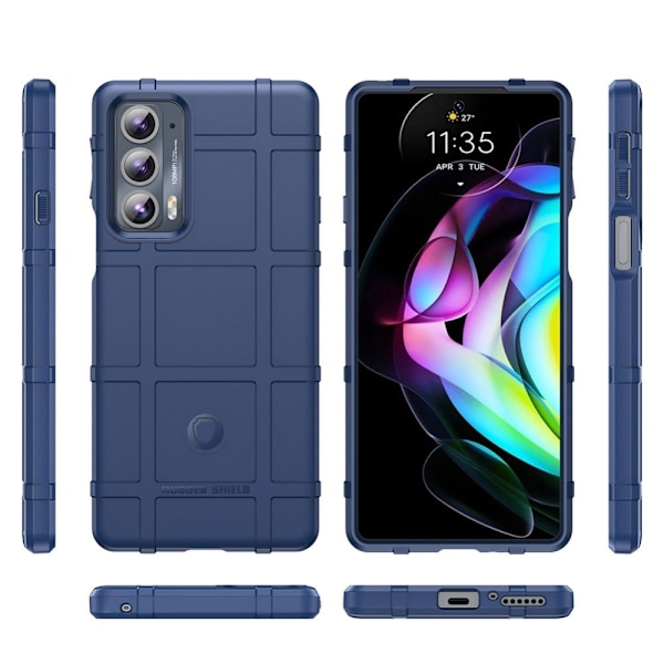Rugged Shield Suojakotelo Motorola Edge 20 - Sininen Blue