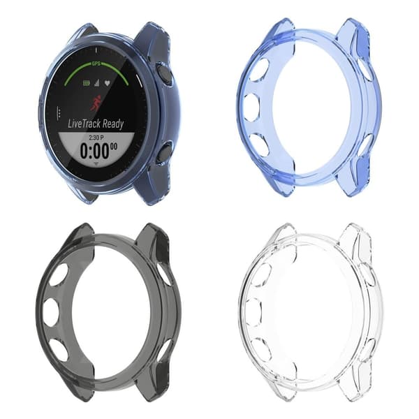 Garmin Forerunner 945 genomskinligt TPU-skydd - Transparent Blå Blå