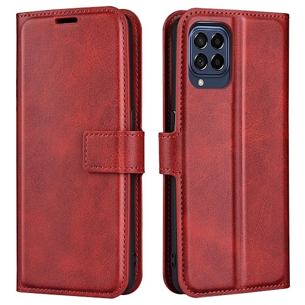 Samsung Galaxy M53 5G nahkainen lompakokkotelo - Punainen Red