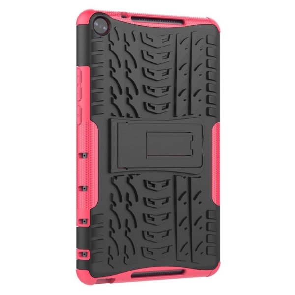 Huawei MediaPad M5 Lite 8 cool tyre pattern case - Black / Rose Svart
