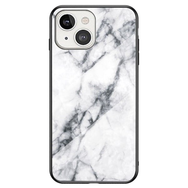 Fantasy Marble iPhone 14 Suojakuori - Valkoinen Marble White