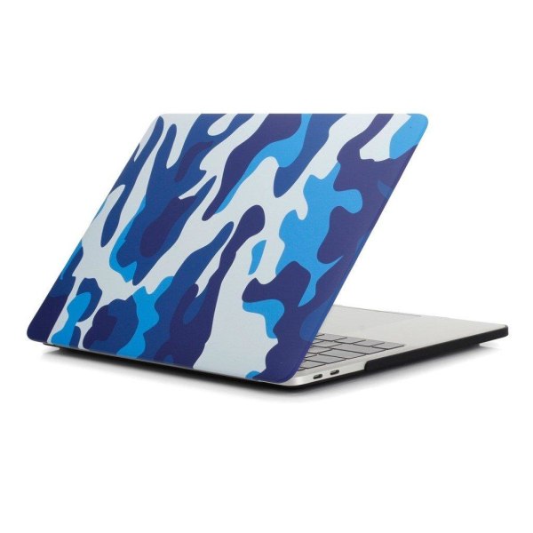 MacBook Pro 13 Touchbar Kuvallinen Kova Muovi Suoja Kuori - Camo Sininen Blue