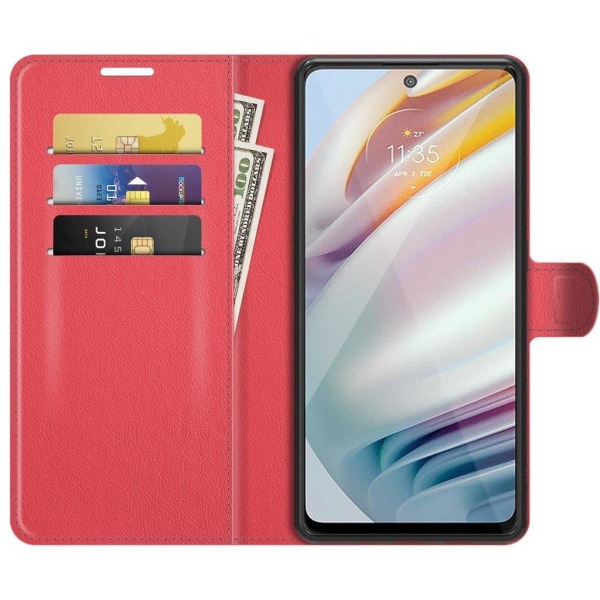 Klassisk Motorola Moto G40 Fusion / Motorola Moto G60 flip etui - Rød Red