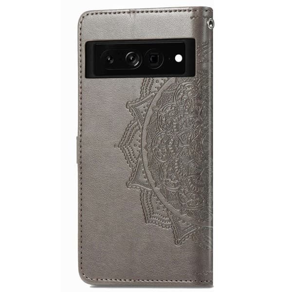 Mandala Google Pixel 7 Pro Flippetui - Grå Silver grey
