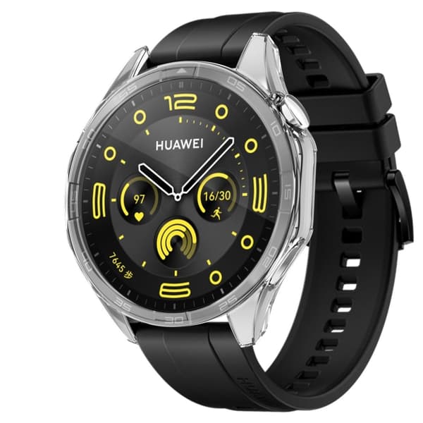 Huawei Watch GT 4 46mm Flexibelt fodral med heltäckande skydd Klockfodral Transparent