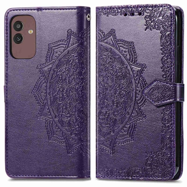 Mandala Samsung Galaxy M13 5g Flip Etui - Lilla Purple