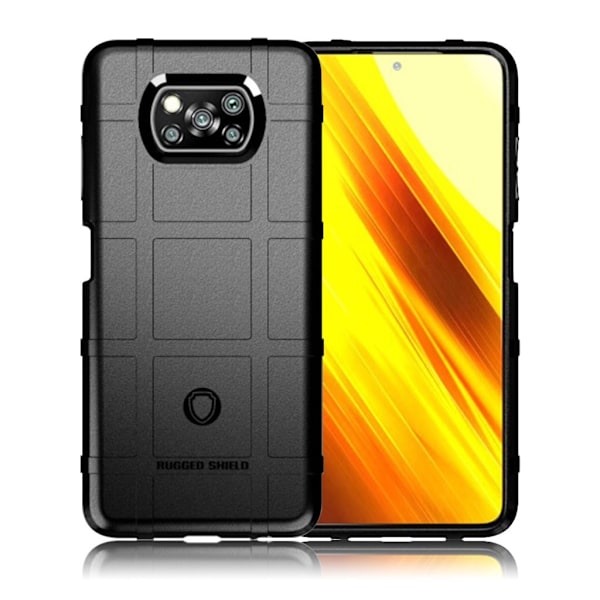 Rugged Shield Etui Xiaomi Poco X3 / Poco X3 Nfc - Svart Black