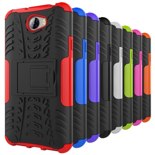Huawei Y5 II Hybird skal med kickstand funktion - Vit Vit