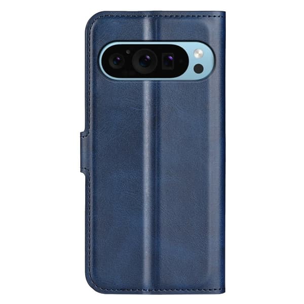 Skinn-etui i lommebok-stil for Google Pixel 9 - Blå Blue