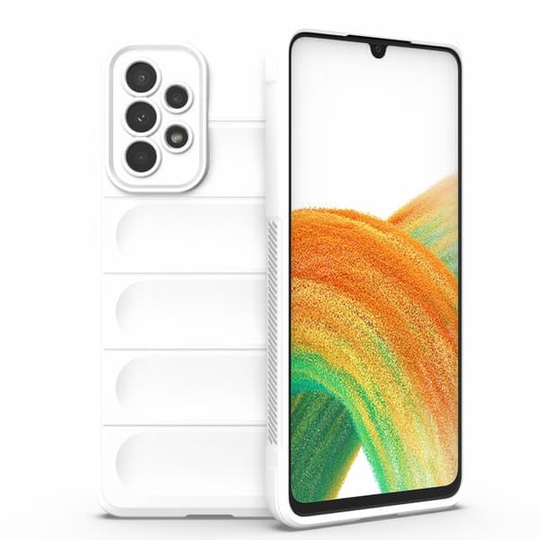 Mjukt greppformat Samsung Galaxy A73 skal - Vit Vit
