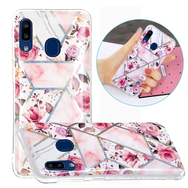 Marble Samsung Galaxy A20e Suojakotelo - Rose Pink