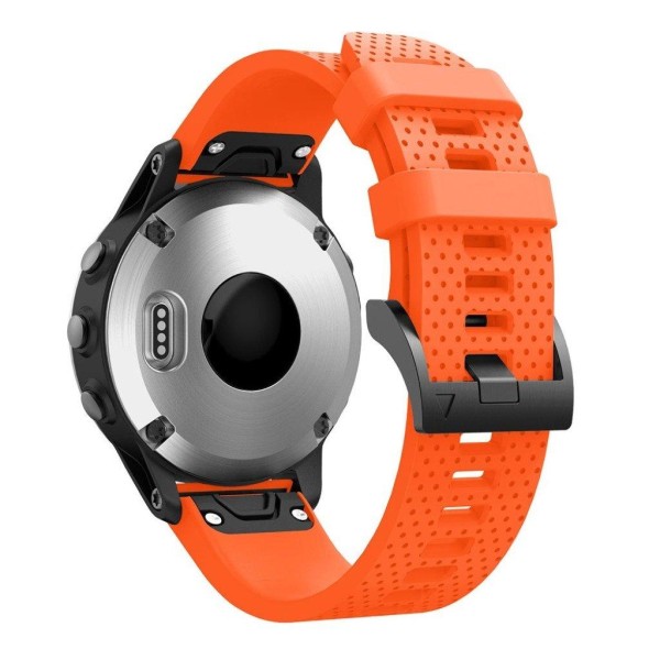 Stylish silicone watch band for Garmin Fenix 5S - Orange Orange