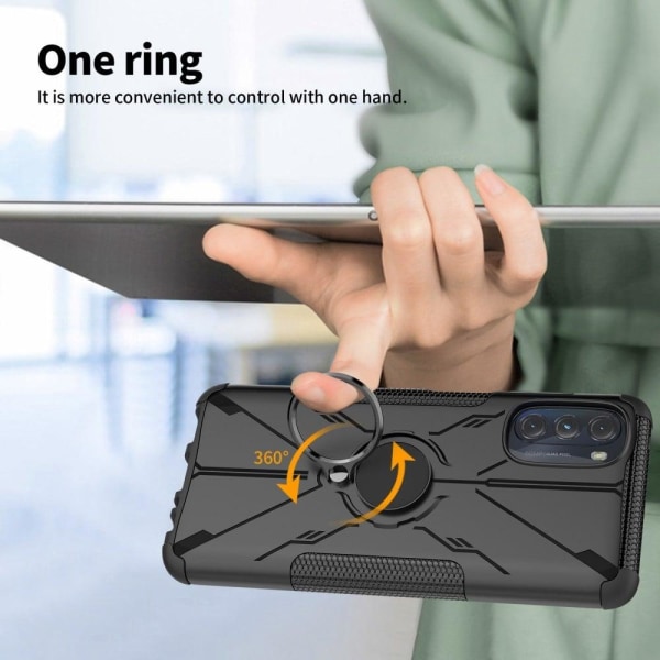 Kickstand-skydd med magnetisk platta för Motorola Moto G Stylus (2022) - Blå Blå