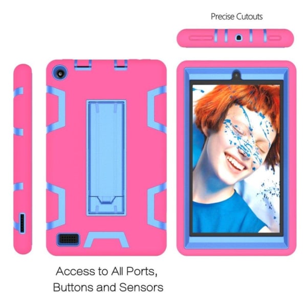 Amazon Kindle (2019) cool silicone case - Rose / Blue Rosa