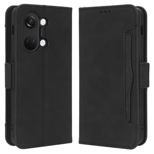 Moderni Nahkalaukku For OnePlus Ace 2v - Musta Black