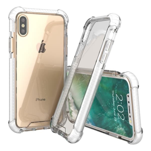 iPhone X akrud/silikon cover - Hvit White
