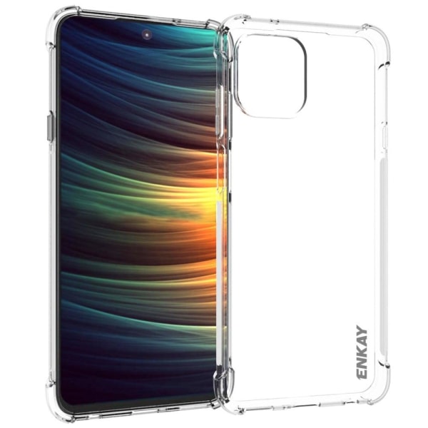 ENKAY kirkas pudotuksen kestävä kotelo Motorola Edge 20 Lite -laitteelle Transparent