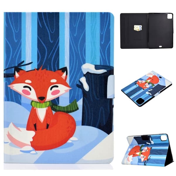 Mønstertryk Læder Stand Tablet Case iPad Pro 11-tommer (2021)/Air (2020)/Air (2022) - Ræv Multicolor