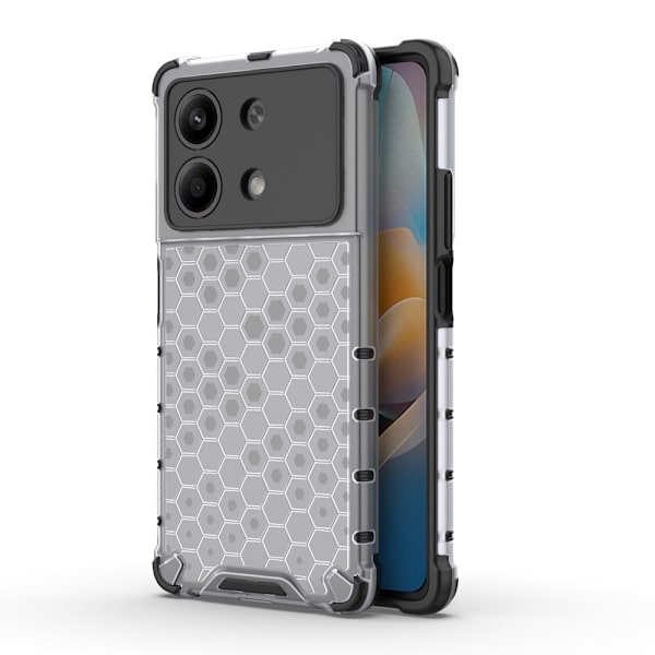 Bofink Honeycomb Xiaomi Redmi Note 13R Pro kotelot - Harmaa Silver grey