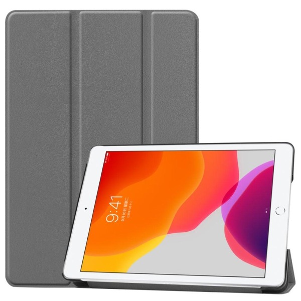 iPad 10.2 (2021) / (2020) / (2019) tri-fold PU leather flip case Silver grey