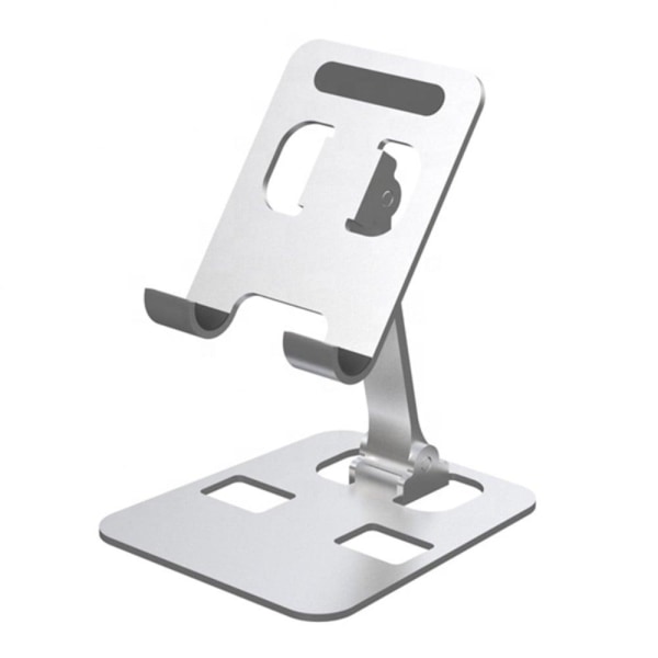 Universal foldable desktop phone and tablet bracket - Silver Silvergrå