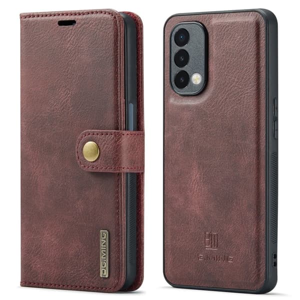 DG.Ming OnePlus Nord N200 5G 2-in-1 Lommebok Etui - Kaffe Brown