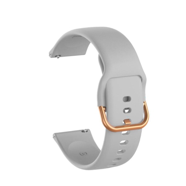 Silicone watch band for Samsung and Garmin watch - Grey Silvergrå