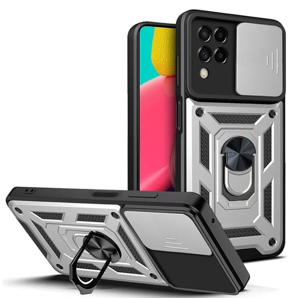 Bofink Combat Samsung Galaxy M53 5G skal - Silver/Grå Silvergrå