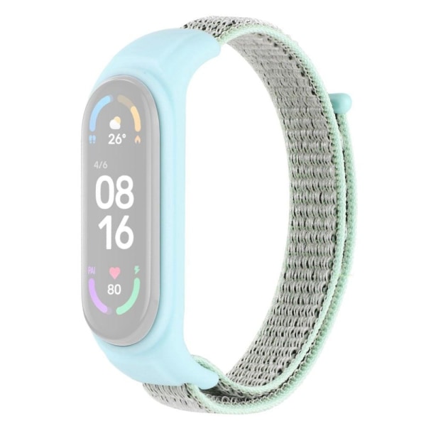 Xiaomi Mi Band 7 / 6 / 5 nylon watch strap with silicone cover - Grön