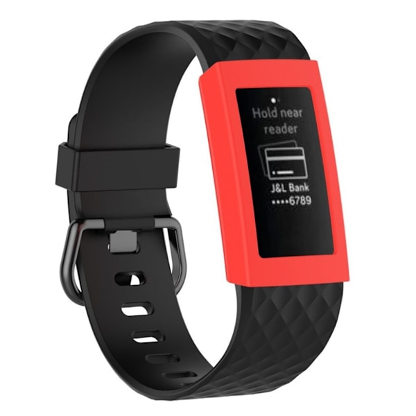 Fitbit Charge 3 anti-aging fleksibel silikone etui - Rød Red