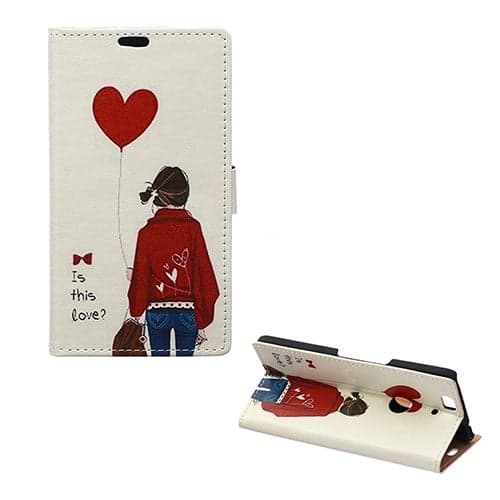 Moberg Google Nexus 6P Lær Etui - Jente Holder Ballong Multicolor