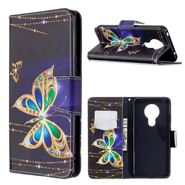 Wonderland Nokia 5.3 flip-etui - Levende Sommerfugl Multicolor