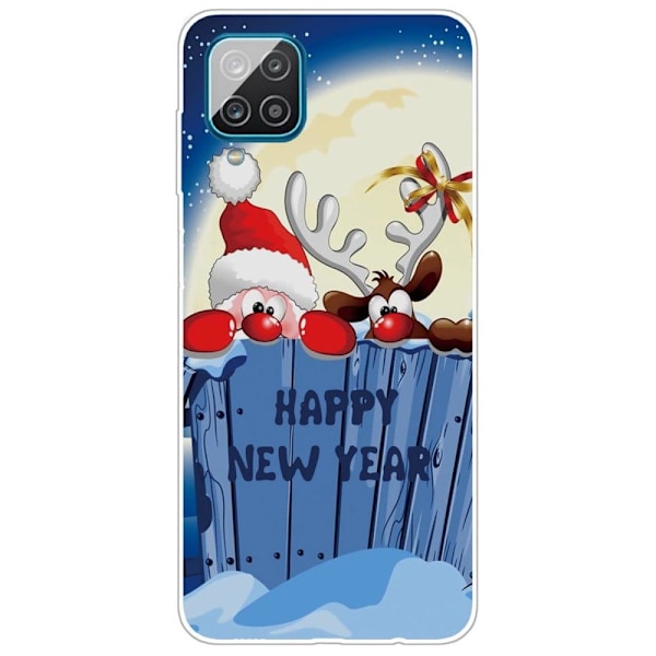 Jul Samsung Galaxy M33 5G fodral - Hemlig Tomte Och Ren Blå