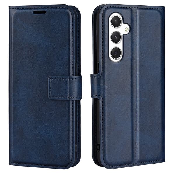 Samsung Galaxy S24 læderetui med pung - Blå Blue