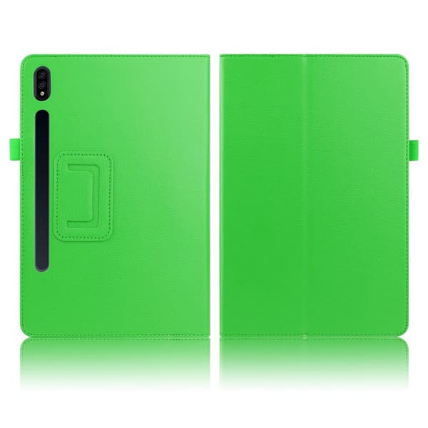 Samsung Galaxy Tab S7 Plus litchi læder flip etui - grøn Green