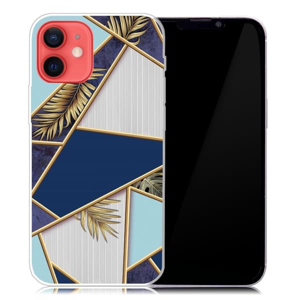 Marmordesign iPhone 13 Mini deksel - Fragment Av Farge Og Vinranke Multicolor