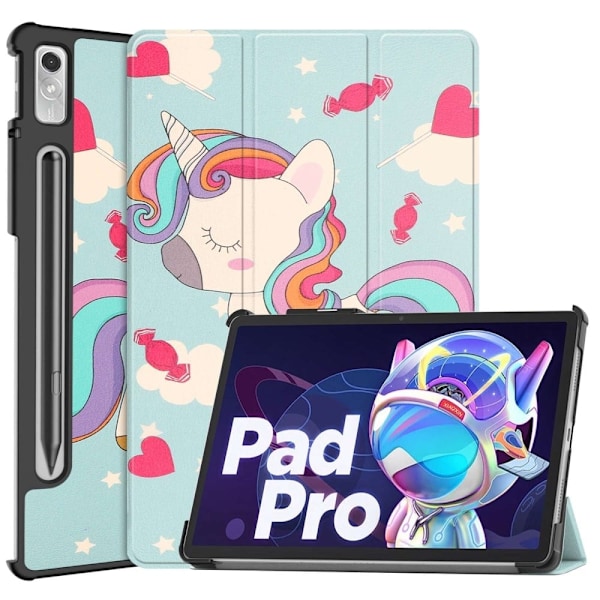 Lenovo Pad Pro 2022 kolmiosainen nahkakotelo - Hevonen Multicolor
