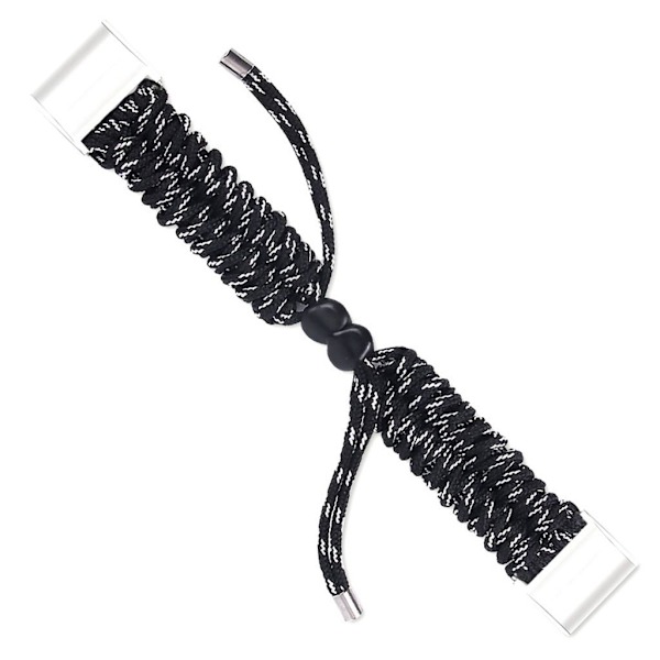 Fitbit Charge 2 flettet rem - sort / hvid Black
