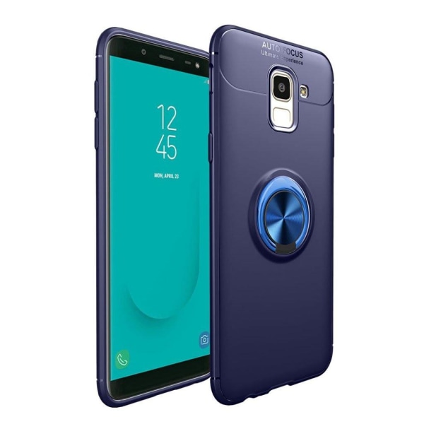 Samsung Galaxy J6 (2018) beskyttelsesetui i kombimaterialer med Blue