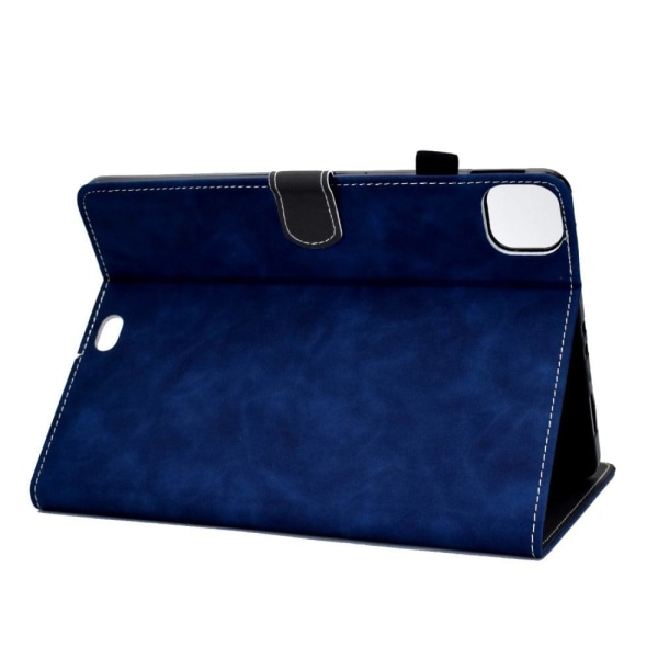 Ensfarvet tablet-beskyttelsesskal i læder iPad Pro 11-tommer (20 Blue