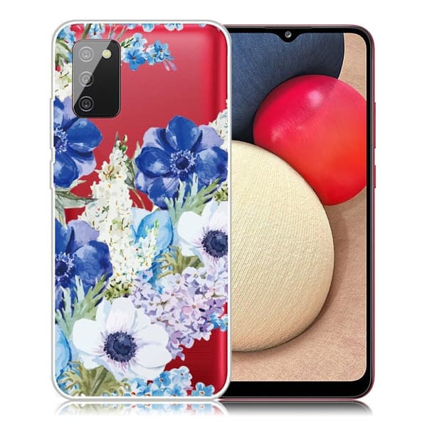 Deco Samsung Galaxy A02s (166mm) skal - Vacker Blomma Blå
