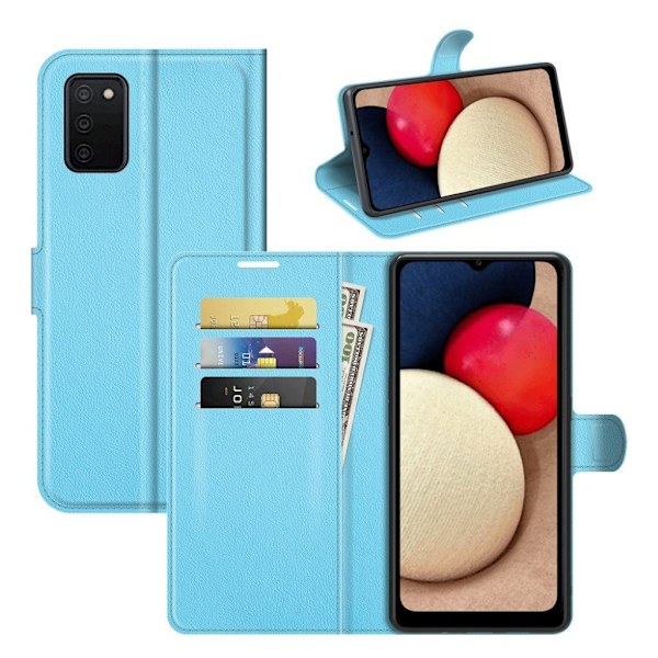 Klassisk Samsung Galaxy A03s flip etui - Blå Blue