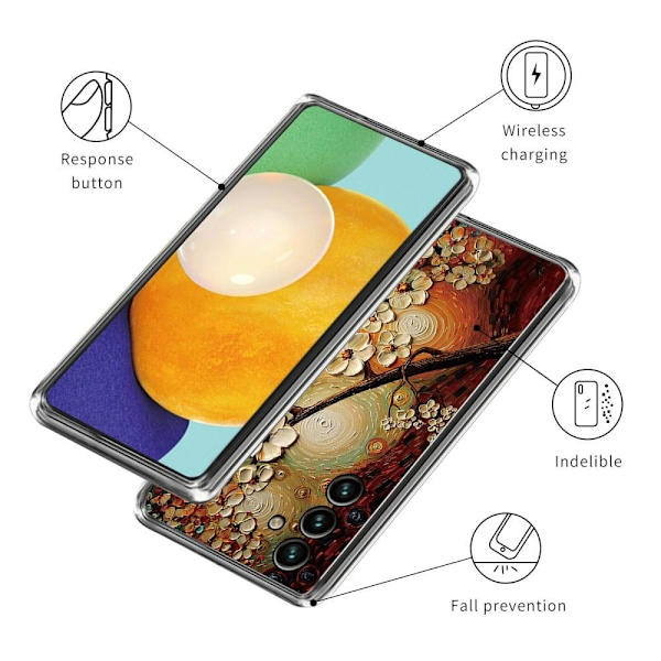 Deco Samsung Galaxy A54 Etui - Blomst Yellow