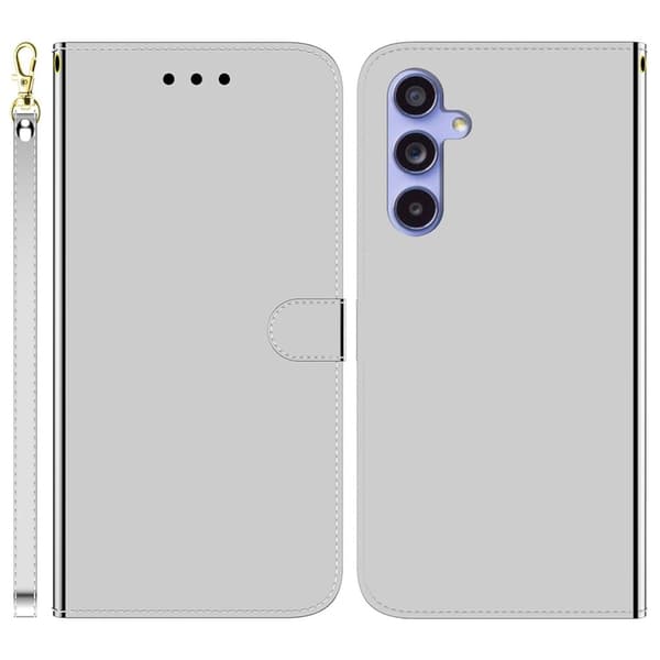 Mirror Samsung Galaxy A35 fodral - Silver Silvergrå