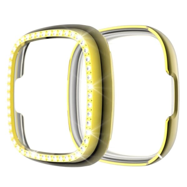 Fitbit Versa 3 / Sense tyylikäs strassikivikehys - Kulta Gold