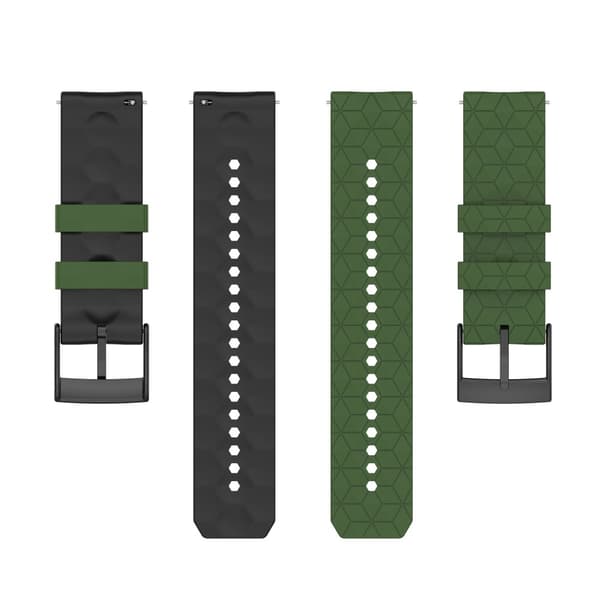 24mm silikoninen kellohihna Suuntoon - Armeijan Vihreä Green