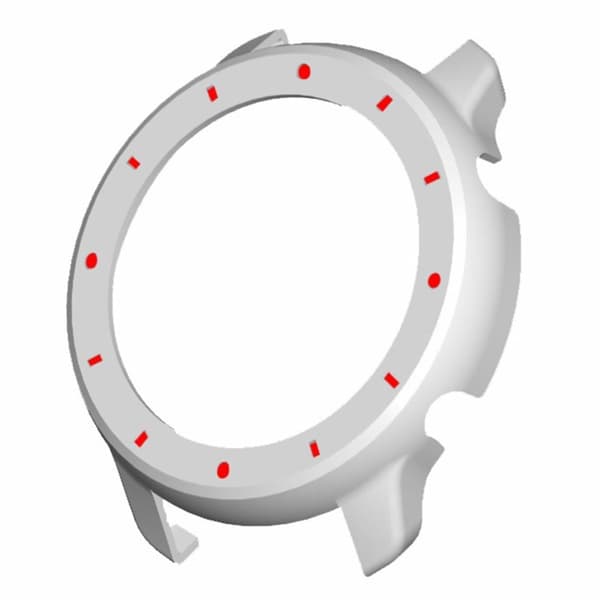 Huami Amazfit GTR 47mm Bumpresistent Bumpresistent Watch Case Dual Color Design Protective Frame - Hvid + Rød White