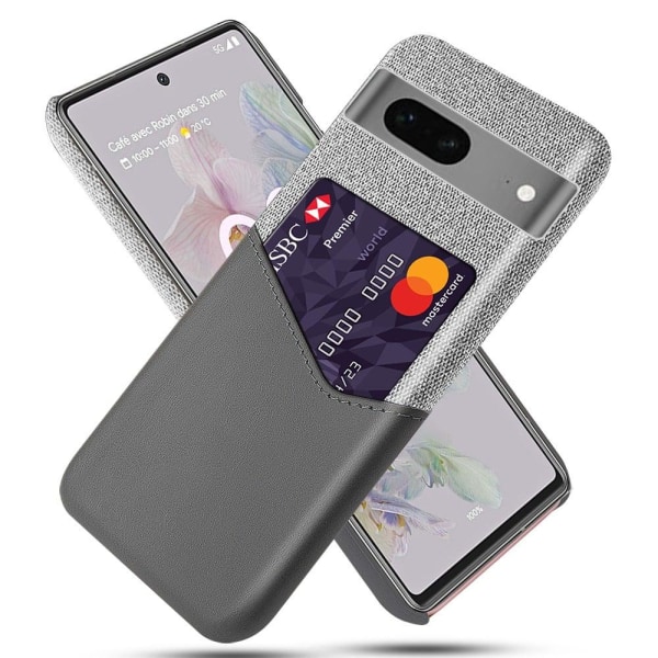 Bofink Google Pixel 7a Card Suojakuori - Harmaa Silver grey