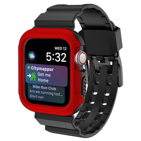 Apple Watch Series 4 44 mm klockarmband i silikon - Röd Röd