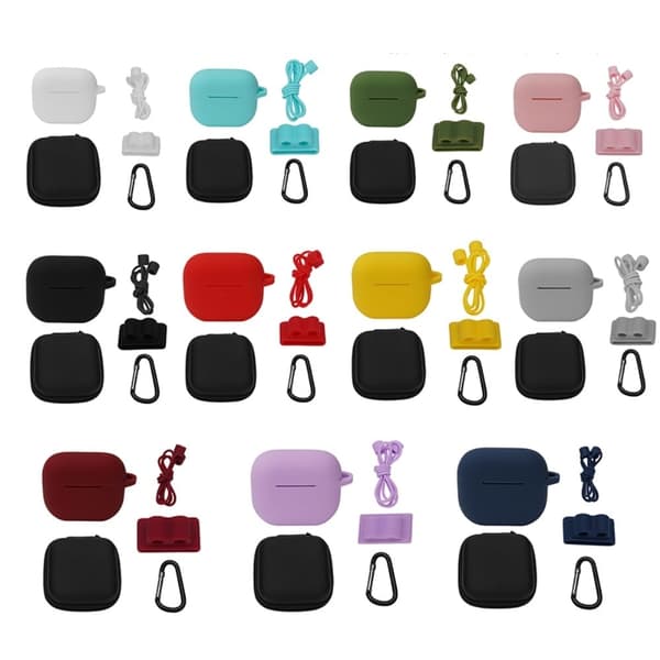 AirPods 3 silikoneetui med opbevaringspose og tilbehør - Lilla Purple